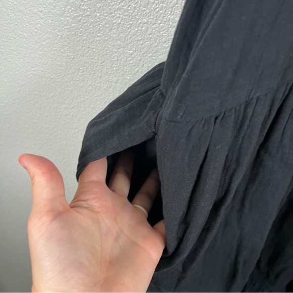 J. Crew Black Tiered Flowy Midi Dress Women’s XS Petite - Picture 8 of 9